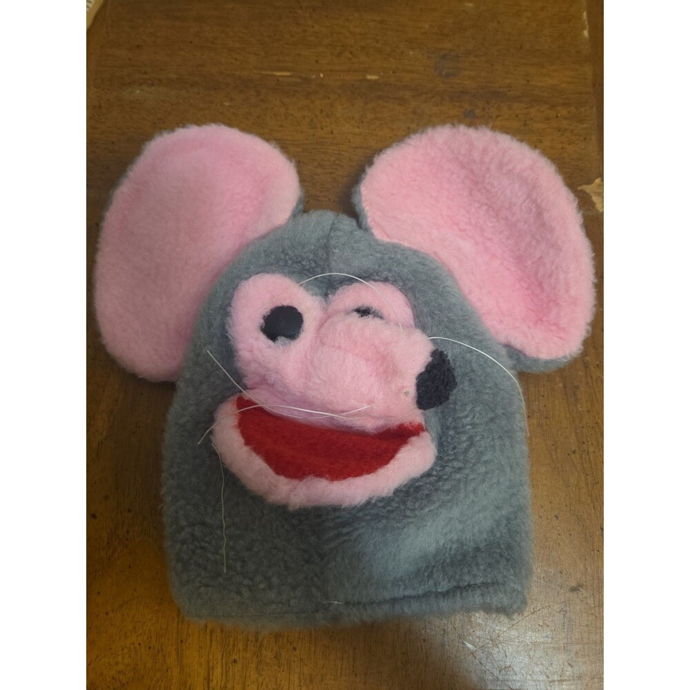 Animal Fair 1970s Puppets Gray Miley Mouse Hand Puppet Plush Vintage